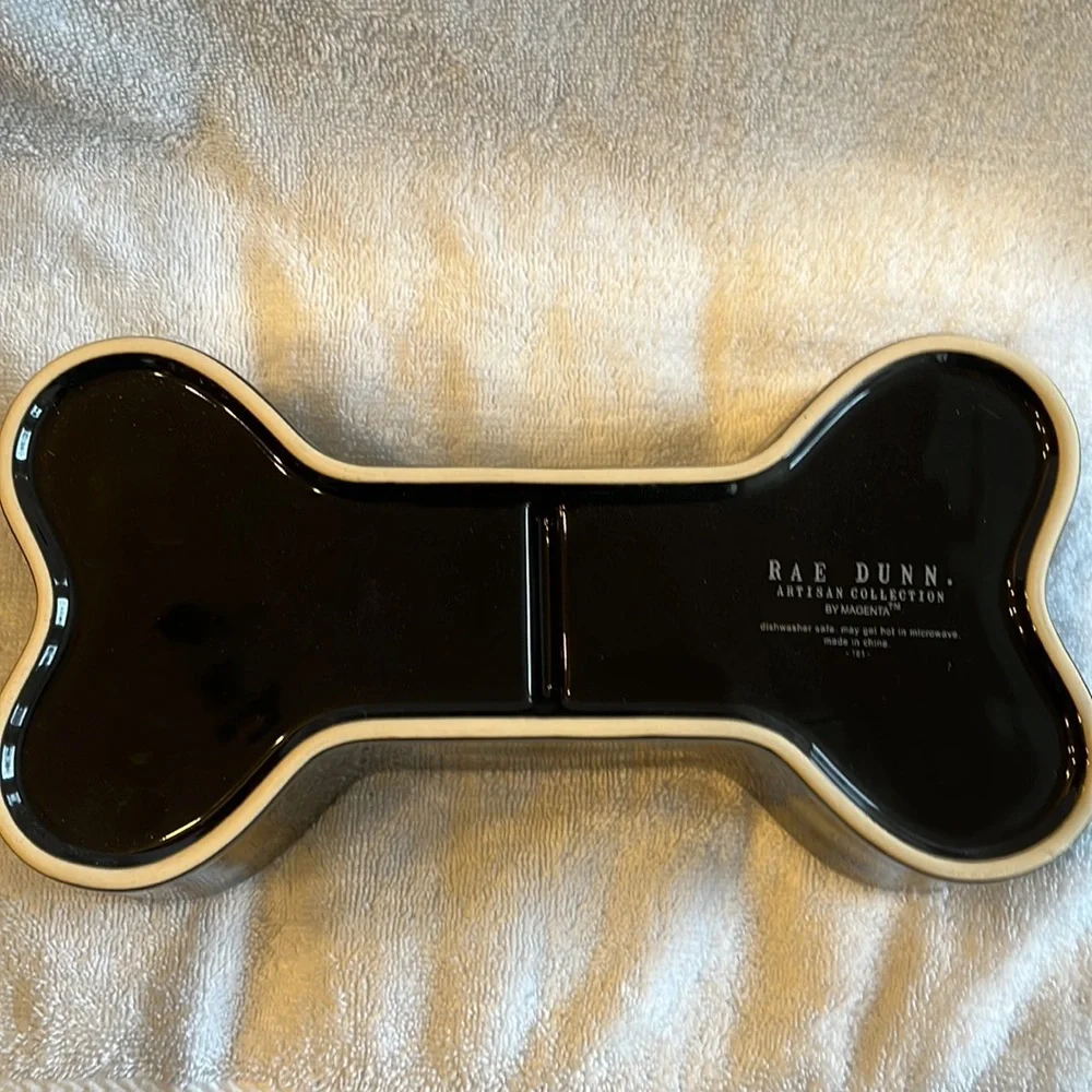 RAE DUNN | Brew and Gruel Bone Shaped Food and Water Dish